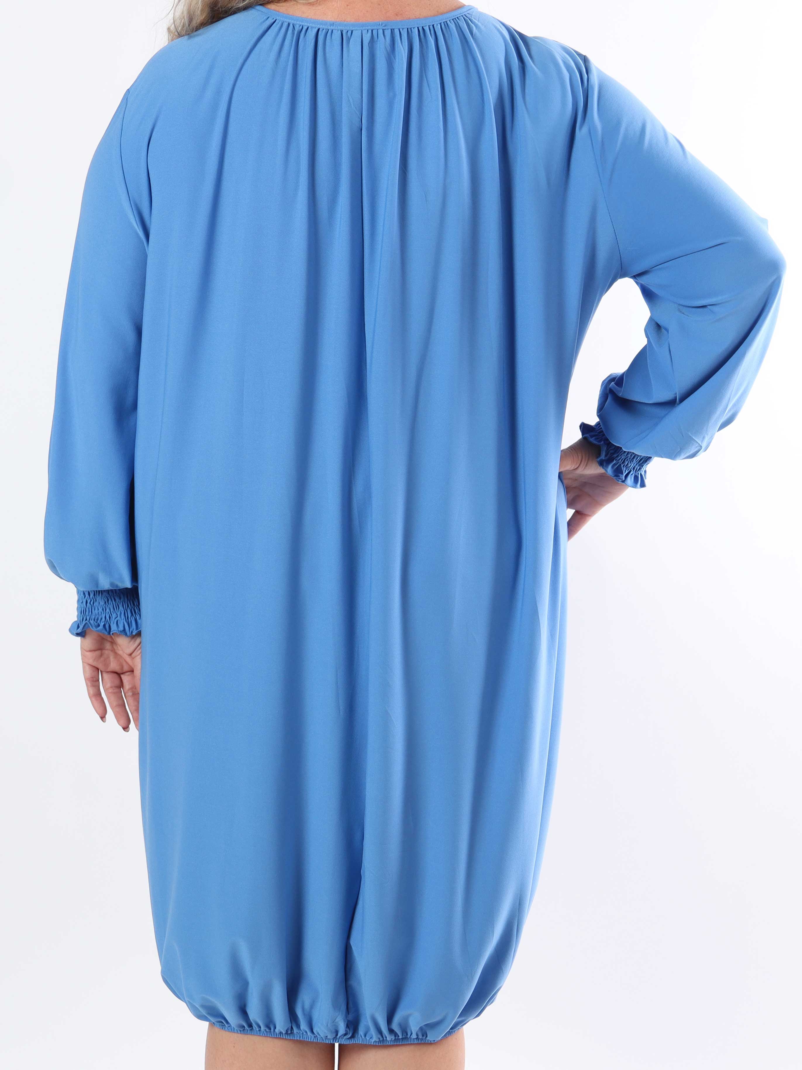 Miracle Plain Dress L/S - Elastisk plus size-klänning med långa ärmar